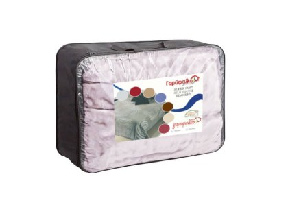 Κουβέρτα Υπέρδιπλη Βελουτέ Λιλά Super Soft Γαρύφαλλο | Γαρύφαλλο - Λευκά Είδη